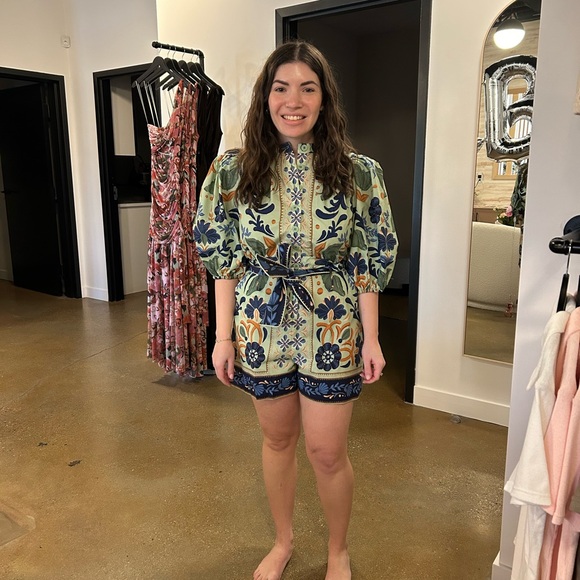 Farm Rio Floral Patterned Romper - Picture 4 of 4